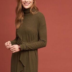 Anthropologie Building 18 Olivia Dress in Moss Green